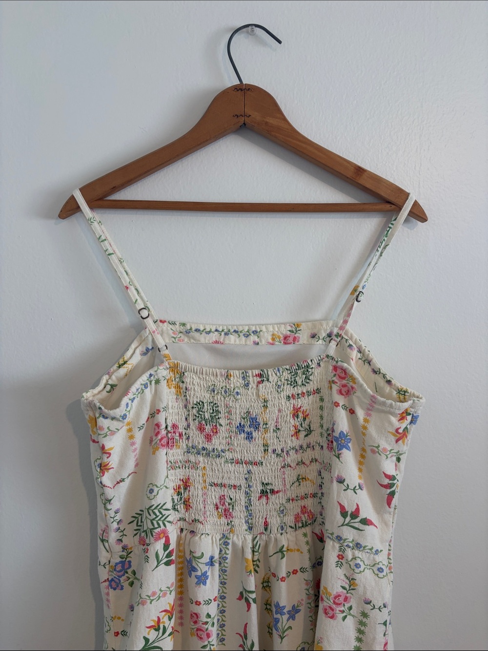 Cream Floral Square-Neck Slip Dress - Picture 5 of 6